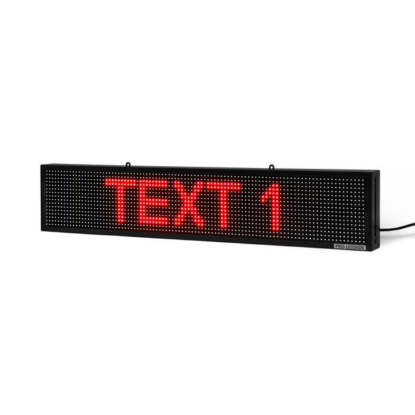 8 x 39 inch Ultra-bright Red Color Programmable LED Sign for Store Windows